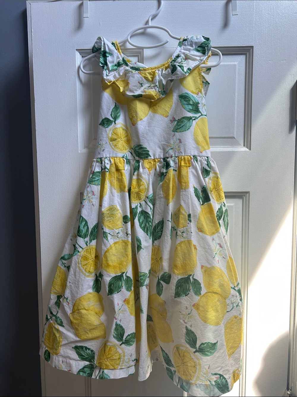 Bonnie Jean Yellow Lemon Print Ruffle Sundress